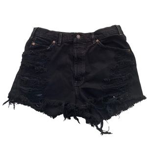 Levi’s 501 Vintage Destroyed Black Jean Shorts